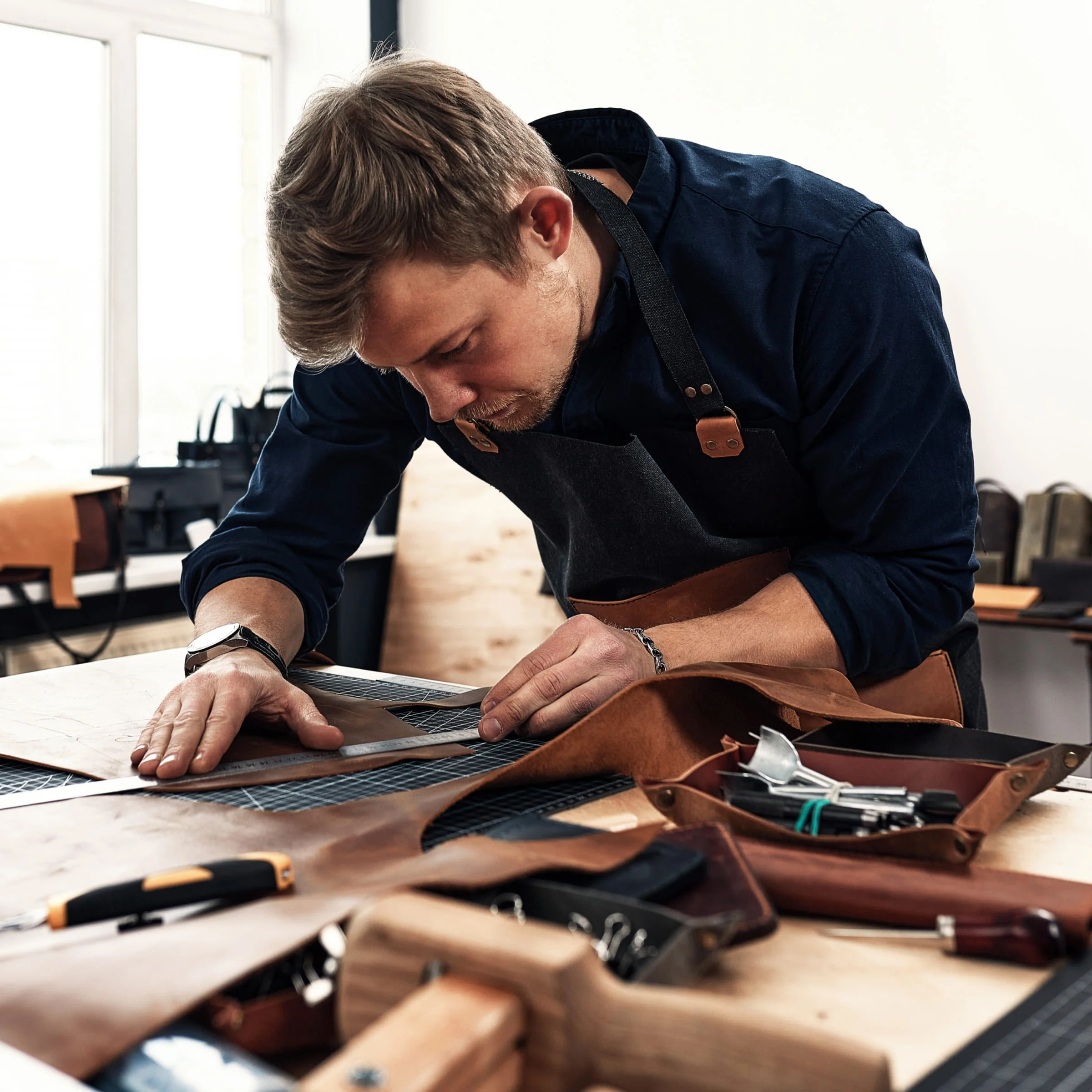 Crafted leather goods